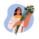پیش‌نمایش فایل beautiful-egyptian-woman-with-flowers-12324595 از پک شخصیت های مصر باستان