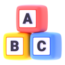 پیش‌نمایش فایل abc-cube-8317389 از پک اسباب‌بازی‌های کودک