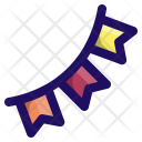 پیش‌نمایش فایل bunting-flag-1 از پک جامپ آیکون - تولد (خط پر)
