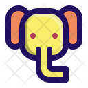 پیش‌نمایش فایل elephant-125 از پک حیوان (خط توپر)