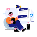 پیش‌نمایش فایل advertising-on-social-media-8962093 از پک تصویرسازی تبلیغاتی