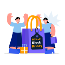 پیش‌نمایش فایل couple-black-friday-shopping-promotion-10396611 از پک جمعه سیاه
