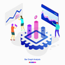 پیش‌نمایش فایل bar-graph-analysis-illustration-concept-1457948 از پک تحلیل داده ایزومتریک