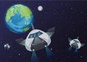 پیش‌نمایش فایل modern-spacecraft-flying-from-earth-to-space-8699700 از پک فضا