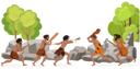 پیش‌نمایش فایل cavemen-with-spear-hunting-8699348 از پک مفهوم محور