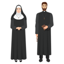 پیش‌نمایش فایل nun-and-priest-8699322 از پک مفهوم محور