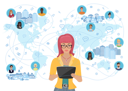 پیش‌نمایش فایل woman-using-social-media-8699346 از پک مفهوم محور