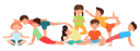 پیش‌نمایش فایل kids-doing-yoga-8699298 از پک متفرقه