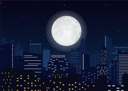 پیش‌نمایش فایل midnight-moon-in-the-city-8699623 از پک منظره طبیعت