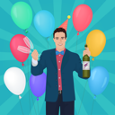 پیش‌نمایش فایل birthday-boy-holding-champagne-bottle-8699208 از پک متفرقه