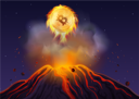 پیش‌نمایش فایل bitcoin-volcanic-eruption-8699439 از پک بیت کوین