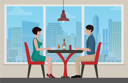پیش‌نمایش فایل couple-on-dinner-date-8699237 از پک متفرقه