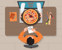 پیش‌نمایش فایل man-eating-pizza-8699233 از پک متفرقه