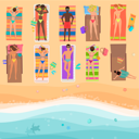 پیش‌نمایش فایل people-sunbathing-at-beach-8699229 از پک متفرقه