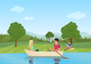 پیش‌نمایش فایل woman-and-man-boating-in-leak-8751084 از پک فعالیت های فضای باز