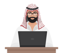 پیش‌نمایش فایل arab-businessman-working-on-laptop-8751122 از پک افراد کسب‌وکار عرب