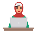 پیش‌نمایش فایل arab-businesswoman-working-on-laptop-8751125 از پک افراد کسب‌وکار عرب