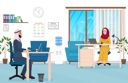 پیش‌نمایش فایل hijab-business-people-working-in-office-8751128 از پک افراد کسب‌وکار عرب