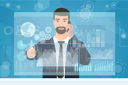 پیش‌نمایش فایل businessman-talking-on-mobile-8751291 از پک کسب و کار