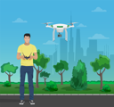 پیش‌نمایش فایل man-controlling-drone-8751761 از پک حرفه