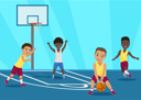 پیش‌نمایش فایل basketball-players-on-the-court-8751805 از پک ورزش و تناسب اندام