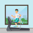 پیش‌نمایش فایل man-running-on-traedmill-8751824 از پک ورزش و تناسب اندام