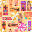 پیش‌نمایش فایل people-relaxing-on-beach-8751868 از پک تعطیلات تابستانی