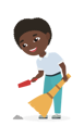 پیش‌نمایش فایل boy-collecting-dust-using-broomstick-9204984 از پک کودکان در حال نظافت