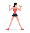 پیش‌نمایش فایل girl-doing-workout-with-dumbbell-9205598 از پک تناسب اندام دختر