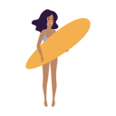 پیش‌نمایش فایل girl-going-for-surfing-9214211 از پک مردم در ساحل
