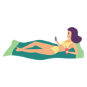 پیش‌نمایش فایل girl-sunbathing-at-beach-9214218 از پک مردم در ساحل