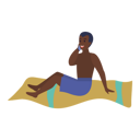 پیش‌نمایش فایل man-talking-on-phone-at-beach-9214213 از پک مردم در ساحل