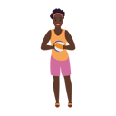 پیش‌نمایش فایل woman-playing-with-ball-at-beach-9214215 از پک مردم در ساحل