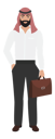 پیش‌نمایش فایل arab-businessman-standing-with-office-bag-9160417 از پک افراد کسب‌وکار عرب