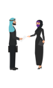 پیش‌نمایش فایل muslim-man-and-woman-doing-business-talk-9160425 از پک افراد کسب‌وکار عرب