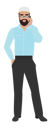 پیش‌نمایش فایل muslim-man-standing-and-talking-on-mobile-9160415 از پک افراد کسب‌وکار عرب