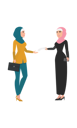 پیش‌نمایش فایل two-hijab-girl-doing-business-discussion-9160421 از پک افراد کسب‌وکار عرب