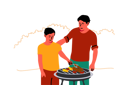 پیش‌نمایش فایل father-teaching-son-to-cook-bbq-9201043 از پک فعالیت افراد