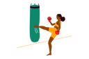 پیش‌نمایش فایل female-boxer-kicking-boxing-bag-9201039 از پک فعالیت افراد