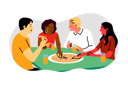 پیش‌نمایش فایل friends-enjoying-pizza-together-9201061 از پک فعالیت افراد