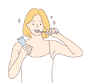 پیش‌نمایش فایل woman-doing-toothbrush-9384764 از پک زیبایی و سالن