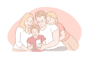 پیش‌نمایش فایل family-taking-photo-together-9448689 از پک خانواده و والدین