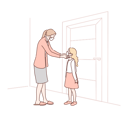 پیش‌نمایش فایل mother-wearing-face-mask-to-daughter-9448670 از پک خانواده و والدین