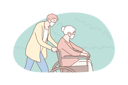 پیش‌نمایش فایل volunteer-helping-old-disable-woman-9448682 از پک خانواده و والدین