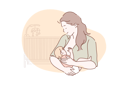 پیش‌نمایش فایل woman-breastfeeding-little-newborn-baby-9448676 از پک خانواده و والدین