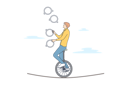 پیش‌نمایش فایل man-juggling-ring-on-tight-rope-9451390 از پک ورزش و تناسب اندام