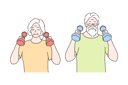 پیش‌نمایش فایل old-aged-fit-couple-lifting-dumbbells-9451398 از پک ورزش و تناسب اندام