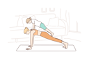 پیش‌نمایش فایل woman-doing-exercise-at-home-with-daughter-9451379 از پک ورزش و تناسب اندام