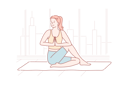 پیش‌نمایش فایل woman-doing-yoga-9451385 از پک ورزش و تناسب اندام