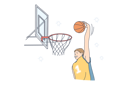 پیش‌نمایش فایل basketball-player-hitting-dunk-into-basket-9451367 از پک ورزش ها